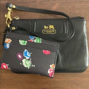Coach wristlet with card holder